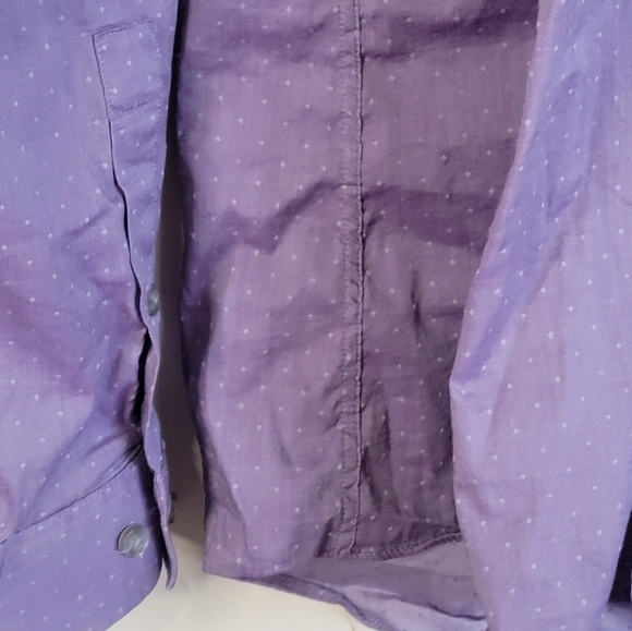 Michael Kors Men's Button Down Mauve Polka Dot Shirt - Picture 4 of 6